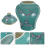 Sealed Tea Storage Jar Ceramic Container for Kitchen Use Green Color 4