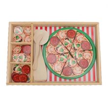 Giocattolo per pizza in legno per bambini, giocattolo per giocare a tagliare la pizza, set da gioco per la casa, asili nido, scuole 25-26 anni
