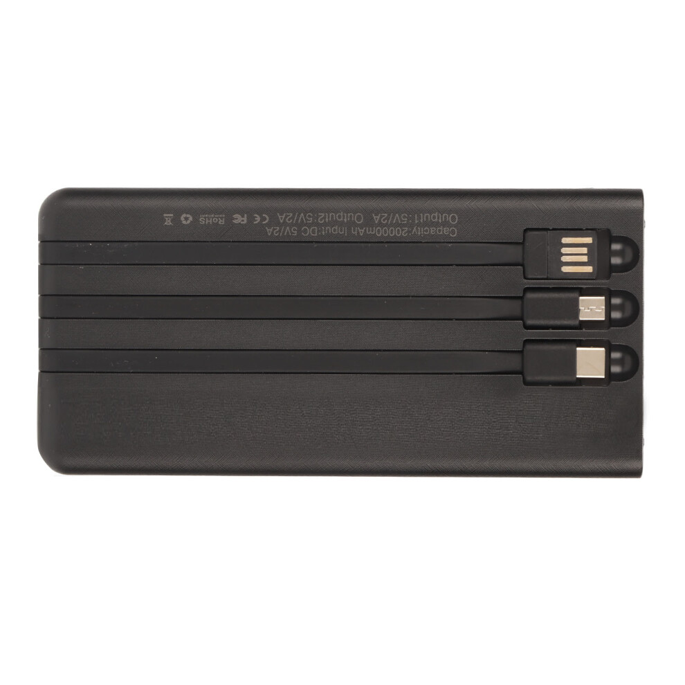 Solar Power Bank 20000Mah, Dual Usb, Flashlight, Portable Black 5031371551209