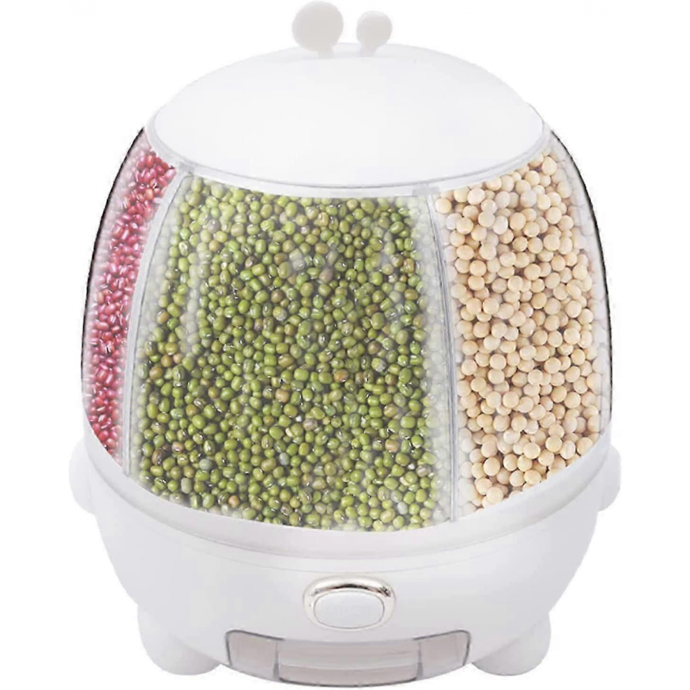 26-27 10Kg Rice Dispenser Food Storage Container 5 Grids Bulk Rice Organizer Box Countertop Rice Holder Kitchen Dispenser Keeper For Grains Beans Corn 5008878212872