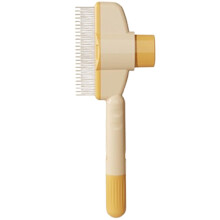 Cat Grooming Comb Stainless Steel Deshedding Brush, Needle Comb, Portable Detangler Kit, Yellow