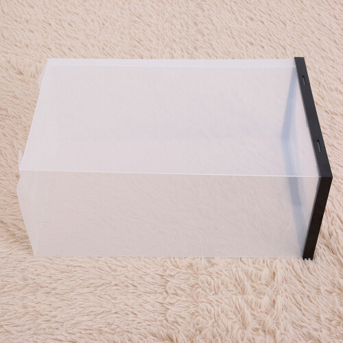 Plastic Organizer with Stackable Box and Transparent Box Body, Clear Drawer Shoe Storage Organizer for Home, Foldable Design Multi-purpose Storage 2