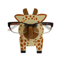 Creatieve brillenhouder, 3D houten puzzelontwerp met dierenmotief, handgemaakte houten brillenstandaard met handgeschilderd dierenpatroon,