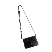 Petit sac à bandoulière carré élégant avec beaucoup-Noir