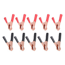 50A Brass Battery Clamps with DualColor Covers for Secure Car Jump Starting