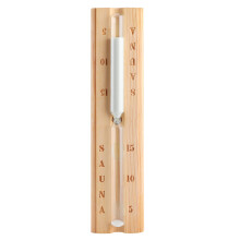 Premium Material Sauna Timer with 15 Minutes Duration, Wall Mounted Rotating Hourglass Featuring Classic Minimalist Design and High Quality Glass,
