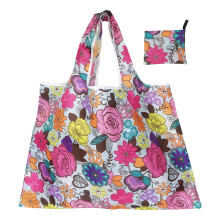 Sac à provisions réutilisable en nylon ripstop, cabas pliable, léger et imperméable, grande capacité, résistant et polyvalent.