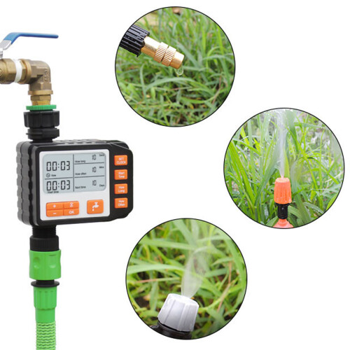 Sprinkler Timer, Programmable Digital Irrigation System For Lawn, Yard, Outdoor Use, Auto Rain Delay, Large LCD Display 2