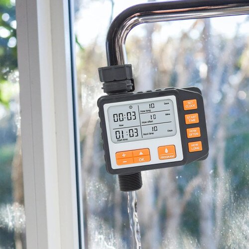 Intelligenter Bewässerungscomputer, automatisches Gartenbewässerungssystem, programmierbarer Wasserhahn-Timer, für den Außenbereich geeignet, 1