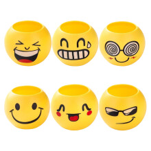 Niedliche künstliche Emoji-Pflanze, vielseitig einsetzbar für Büro- und Innendekoration, leichte Kunststoffvase, einzigartige Geschenkidee für