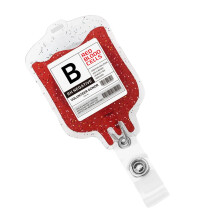 Convenient Retractable Badge Holder Blood Type Badge-Type B