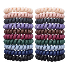 Elásticos de cabelo que não marcam, design em espiral que evita danos aos fios. Feitos de plástico de alta qualidade, firmes e flexíveis, com