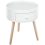 Homcom HOMCOM Coffee Table Furniture Round Corner Storage Unit Side White Office 2