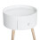 Homcom HOMCOM Coffee Table Furniture Round Corner Storage Unit Side White Office 9
