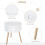Homcom HOMCOM Coffee Table Furniture Round Corner Storage Unit Side White Office 4