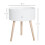 Homcom HOMCOM Coffee Table Furniture Round Corner Storage Unit Side White Office 3
