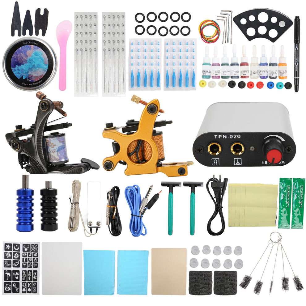 Tattoo Kit with Ergonomic Design Durable Craftsmanship LCD Digital Power Supply Voltage Control Portable Nail Table Suitable for All Skill Levels