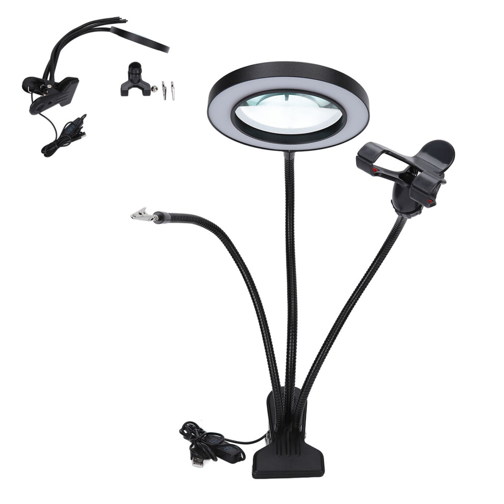 Light Usb Powered Desk Lamp Flexible Gooseneck Lamp Dimmable Brightness Memory Function Strong Clamp Led Reading For Office Bedroom Dormitory