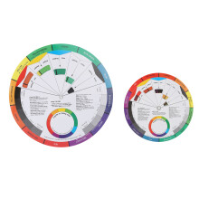 Kleurenmengwiel, dubbelzijdig draaibaar diagram voor kunstlessen, geschikt voor make-up, schilderen, tatoeëren en interieurontwerp, UV-bestendige