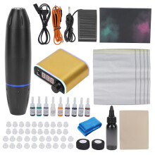 Wireless Tattoo Pen Kit Coreless Motor Anti Fatigue Mode Ergonomic Design Powerful Motor Universal Compatibility Complete Tattoo Supplies With