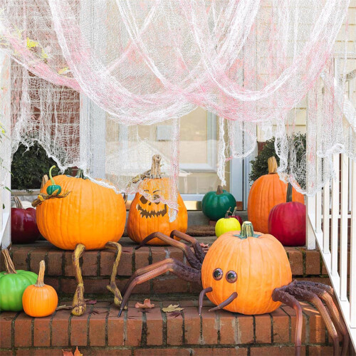 Σετ γάζας για διακοσμήσεις για το Halloween, εύκαμπτο ύφασμα γάζας για τρομακτικές 2