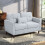 Homcom HOMCOM Modern Chic Loveseat with Armrest Spring Padding, Light Grey 1