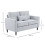Homcom HOMCOM Modern Chic Loveseat with Armrest Spring Padding, Light Grey 3