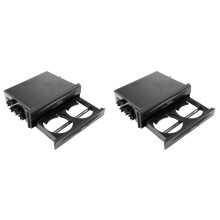 2X Auto Auto Single Din Radio Tasche, Universal Cd Radio Tasche Getränke Becher Halter Aufbewahrung Box Schwarz