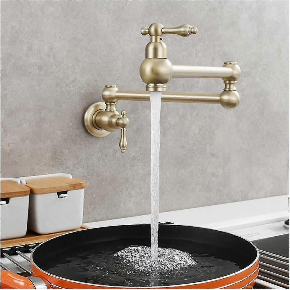 2025 Brass Wall Mounted Foldable Pot Filler Kitchen Faucet Single Hole 5008878141264