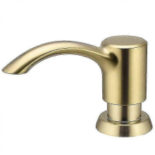 Distributeur de savon liquide 500 ml nickel doré brossé noir, pompe intégrée pour évier de cuisine