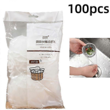 100pcs2026 100-300PCS Disposable Sink Filter Mesh Bags Kitchen Sink Strainer Drain Hole Anti-blocking Garbage Bag Cleaning Strainers Net
