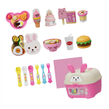 Pink Realistic Feeding Puddings Pretend Play Kitchen Toy for Girls, Safe Plastic, Easy Clean Design, Simulation Kitchen Playset