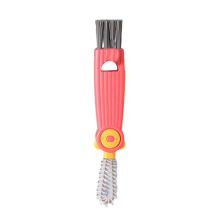 Red2026 3-in-1 Cup Lid Brush Space-saving Design Durable Bristles Multi-functional Gap Clean Brush for