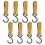 Curry8pcs Leather S-Hooks, Metal Hooks for Hanging, Camping Hook Hanger Stroller Hooks, Leather Hooks 1