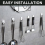 4 Pack Adhesive Wall Hooks Stainless Steel Waterproof Rustproof for Bathroom Kitchen Towels Coats 5