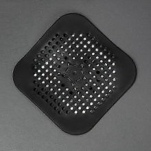 Black 1pc*14cm 2026 WTEMPO Square Bathroom Shower Hair Filter Sink Anti-Clog Drain Mat Silicone Kitchen Sink Mat Bathroom Tools