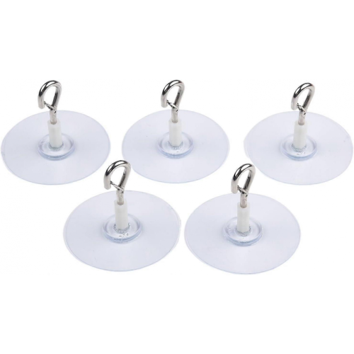 5 Pcs No Hole Ceiling Hooks with Strong Adhesive Hold, Damage Hanging for Kitchen Bathroom 2