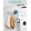 Suction Cup Hooks 5 Pack Heavy Duty 11lbs Hold Waterproof Reusable for Bathroom Kitchen Door 2