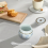 Ceramic Container With Lid For Kitchen Jar Multi-Function Design 3.93.93.3in Easy Cleaning 1Set 2