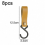 Curry8pcs Leather S-Hooks, Metal Hooks for Hanging, Camping Hook Hanger Stroller Hooks, Leather Hooks 2