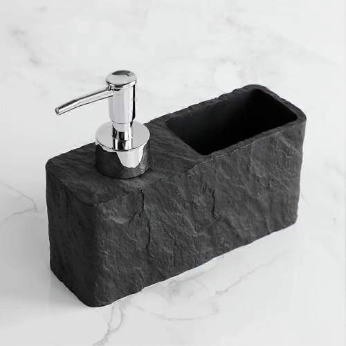 Dispenser di sapone liquido per cucina e bagno, in pietra artificiale, per mani e piatti 1