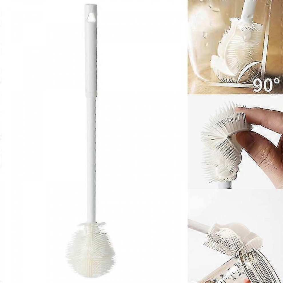Silicone Cup Brush Cup Scrubber Glass Cleaner Kitchen Cleaning Tool Long Handle Drink Wineglass Bottle Glass Cup Cleaning Brush