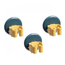 Lot de 3 supports muraux pour balai et serpillère, sans perçage, poignée antidérapante, pour cuisine, salle de bain, balcon.