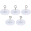 5 Pcs No Hole Ceiling Hooks with Strong Adhesive Hold, Damage Hanging for Kitchen Bathroom 4