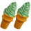 Green Ice Cream Model Simulated for Home Display Decoration 2Pcs Toy 1