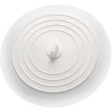 Bouchon de vidange en silicone 26-27 pour évier, réservoir, cuisines, salles de bains, buanderies (blanc)
