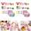Set da cucina rosa per bambine, plastica sicura, facile da pulire, gioco realistico 2