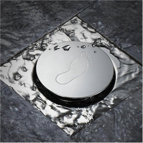 Stainless Steel Shower Floor Drain Strainer with Odor Blocking Easy Clean Square Design Silver 1