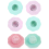 Lot de 6 protections de bonde en forme de fleur, rose et vert 1
