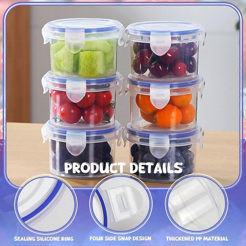 Kitchen Storage Containers With Lids, 6 Pieces, Small Freezer Containers, Food Storage Containers For Sauces (300 Ml) 4326604144572